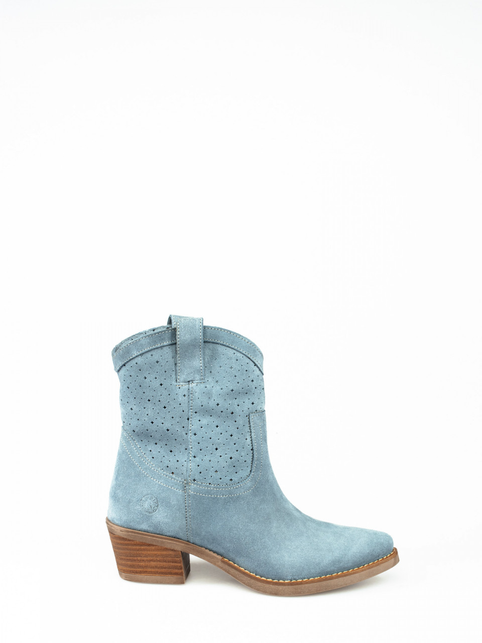 Light blue suede ankle clearance boots