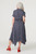 Allegra Asymmetric  Navy Dress 