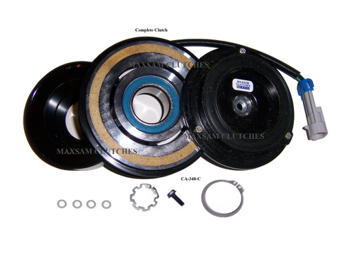 A/C Compressor Clutch Kit For 2003-2013 Chevy Silverado 2500 3500 HD 6.6L DIESEL – 6 Groove Pulley, Fits Denso OEM Only