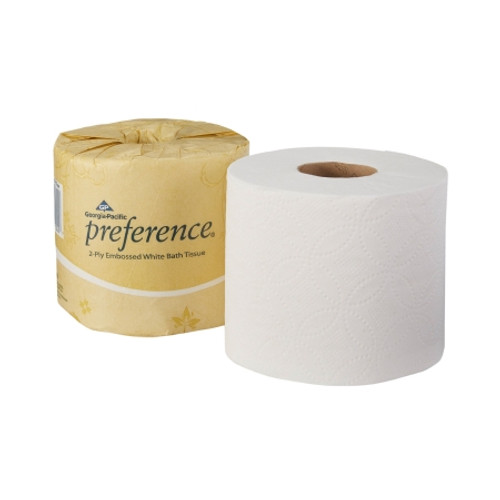 Toilet Tissue preference® White 2-Ply Standard Size Cored Roll 550 Sheets 4 X 4-1/20 Inch