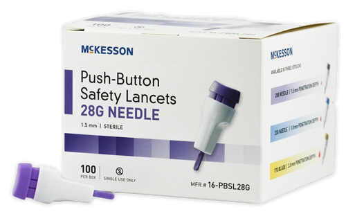 McKesson 28 Gauge Safety Lancets, 1.5 mm