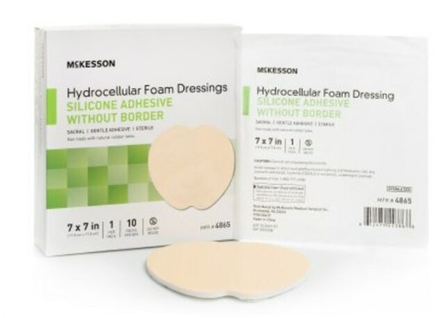 McKesson Sacral Silicone Foam Dressing, Sterile