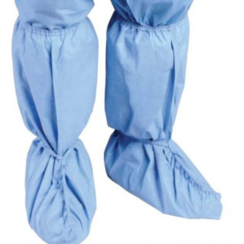 5X Boot Cover Critical Zone® One Size Fits Most Knee High Nonskid Sole Blue NonSterile