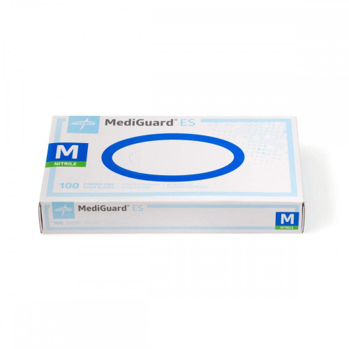 Medline/Mediguard Nitrile Medical Exam Powder Free Gloves - Medium - 100 Boxes - 10000 Gloves