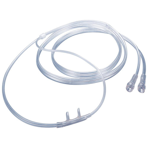 2X Nasal Cannula Continuous Flow AirLife® Adult Curved Prong / NonFlared Tip