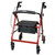 4 Wheel Rollator McKesson Red Folding Aluminum Frame