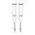 8X Underarm Crutches McKesson Aluminum Frame Adult 350 lbs. Weight Capacity Push Button / Wing Nut Adjustment