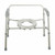 2X Folding Commode Chair McKesson Fixed Arm Steel Frame Back Bar 13-1/2 Inch Seat Width