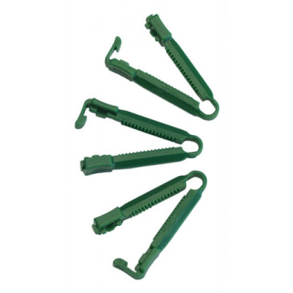 2X Tube / Catheter Clamp Grafco® Polyacetal, Green