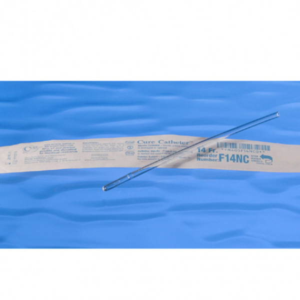 Cure Medical Male 16" Straight Tip Self Catheter Fr14 (case of 300)