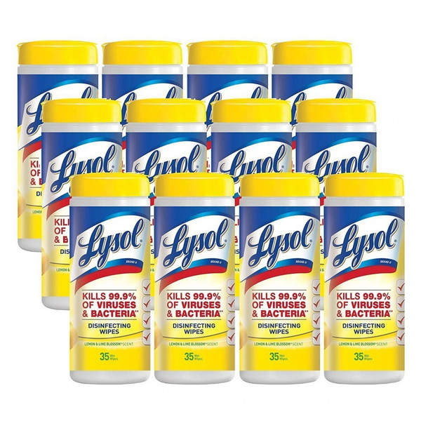 80-Ct Lysol Disinfecting Wipes in Can Pallet (600pc) Lemon&Blossom / 1 Pallet