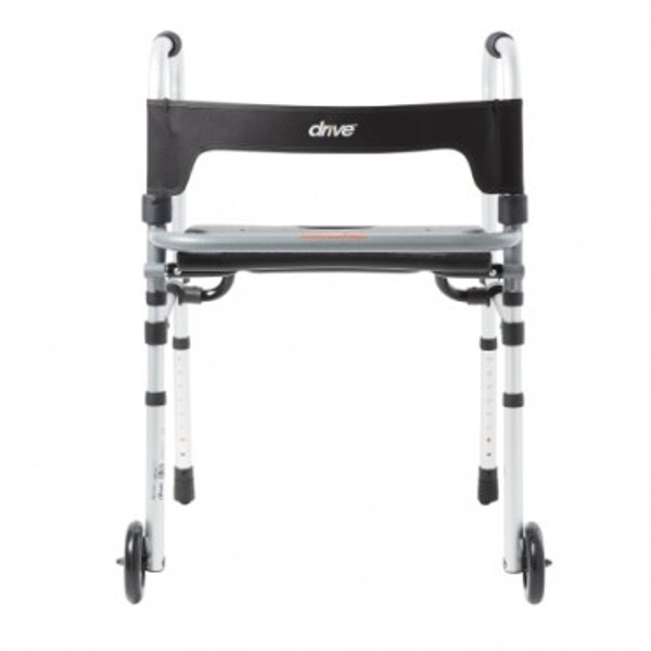 Dual Release Folding Walker Adjustable Height Clever-Lite LS Aluminum Frame 300 lbs. Weight Capacity 29-1/2 to 39 Inch Height