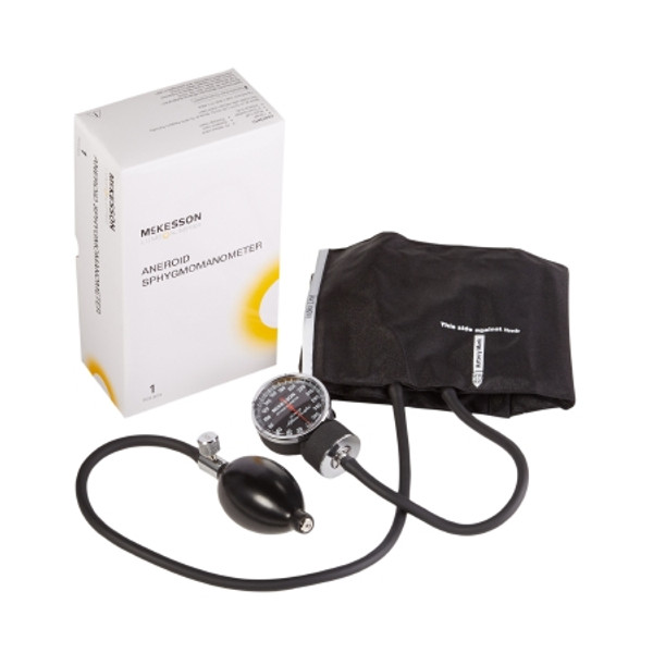 5X Aneroid Sphygmomanometer with Cuff McKesson LUMEON™ 2-Tube Pocket Size Hand Held Adult Medium Cuff