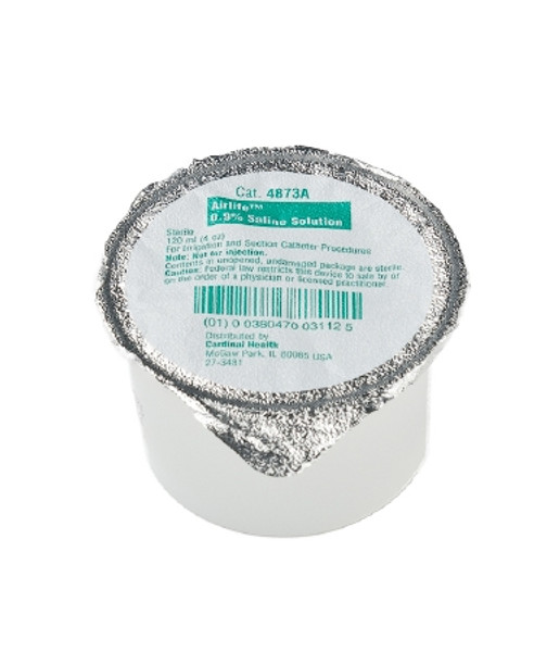 AirLife® Suctioning Solution Sterile Sodium Chloride 0.9% Solution Foil-Lidded Cup 120 mL