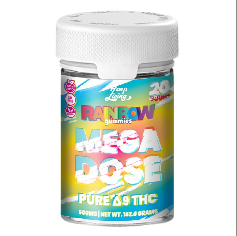 Enjoy a Rainbow of Fruity Flavors with Mega-Dose 25mg Delta 9 Gummies - Rainbow