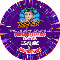 Experience the Vibrant Flavor and Potent Effects of BillyMart™ THCA Crumble - 2 Gram - Pineapple Express Experience the Vibrant Flavor and Potent Effects of BillyMart™ THCA Crumble - 2 Gram - Pineapple Express