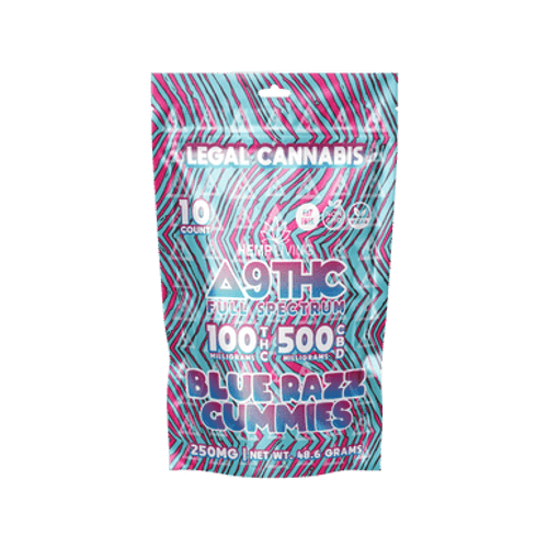 Buy Blue Razz Delta 9 + CBD Gummies