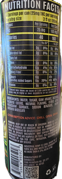 THC Soda Lemon Lime - Ingredients