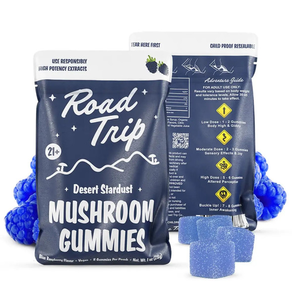 Blue Raspberry Shroom Gummies
