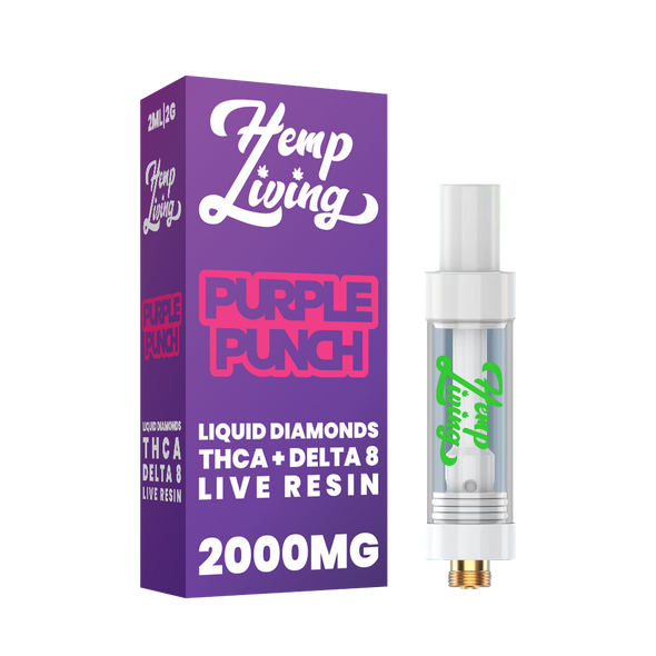Purple Punch 2 Gram Delta 8 + THCA Liquid Diamonds Vape Cartridge