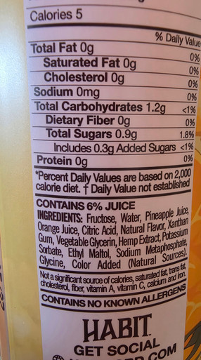 Pineapple Blast D9 Syrup from Habit