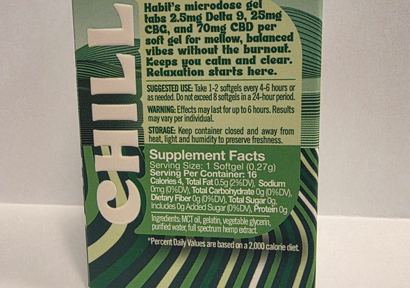 Delta 9 Chill Capsules with CBG and CBD