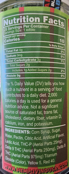 1250mg Heavyweight Gummies - Ingredients