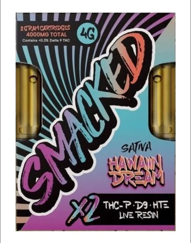 Breathe in the Aloha Spirit: Smacked 2 X 2 Live Resin 4g Vape Cartridges - Hawaiian Dream