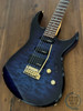 Fernandes HSS Super Strat, Quilted Blue Burst, MIJ, 1990s