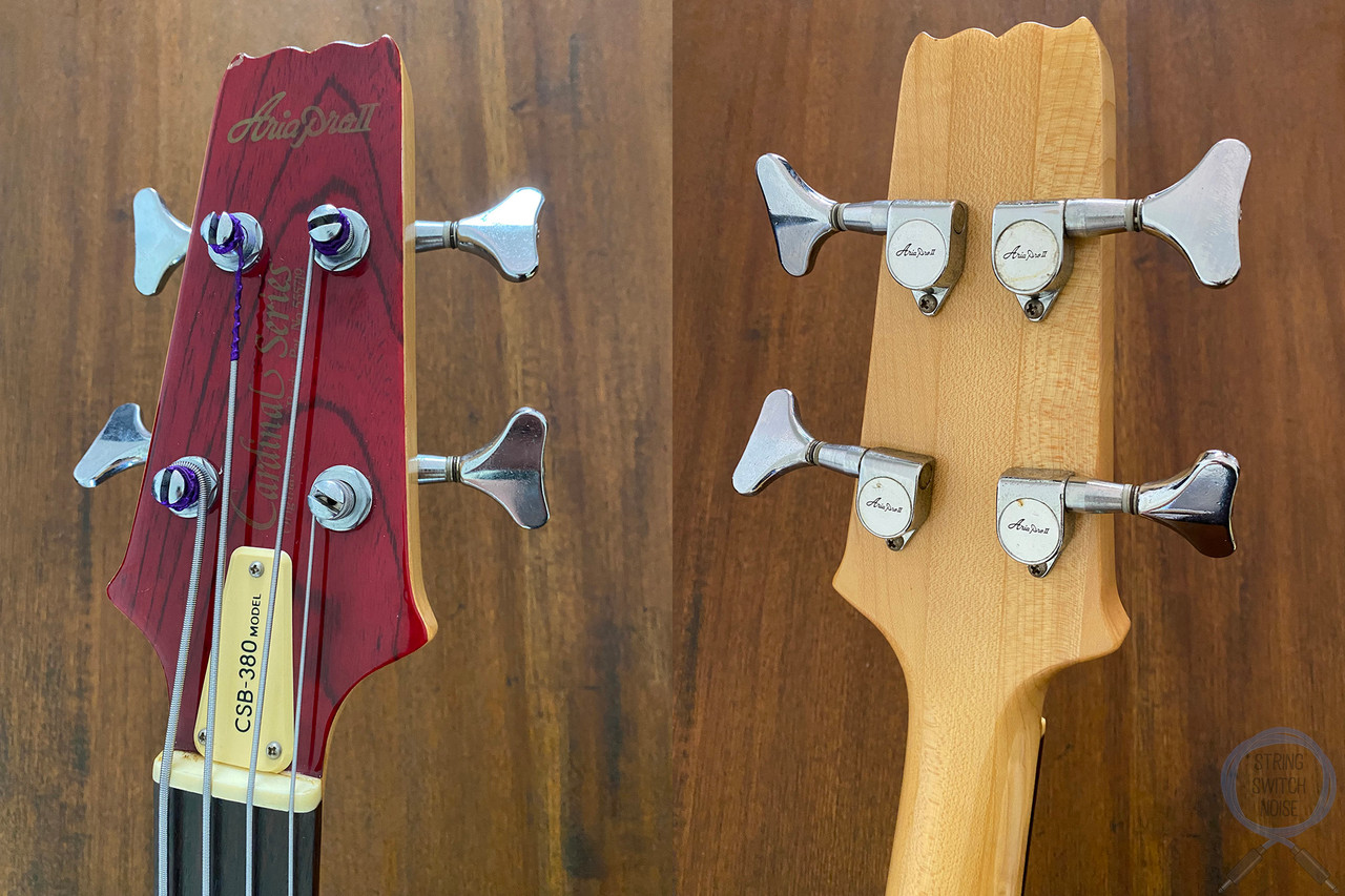 Aria Pro II Bass, Cardinal Series, 32” Medium Scale, Red, 1983