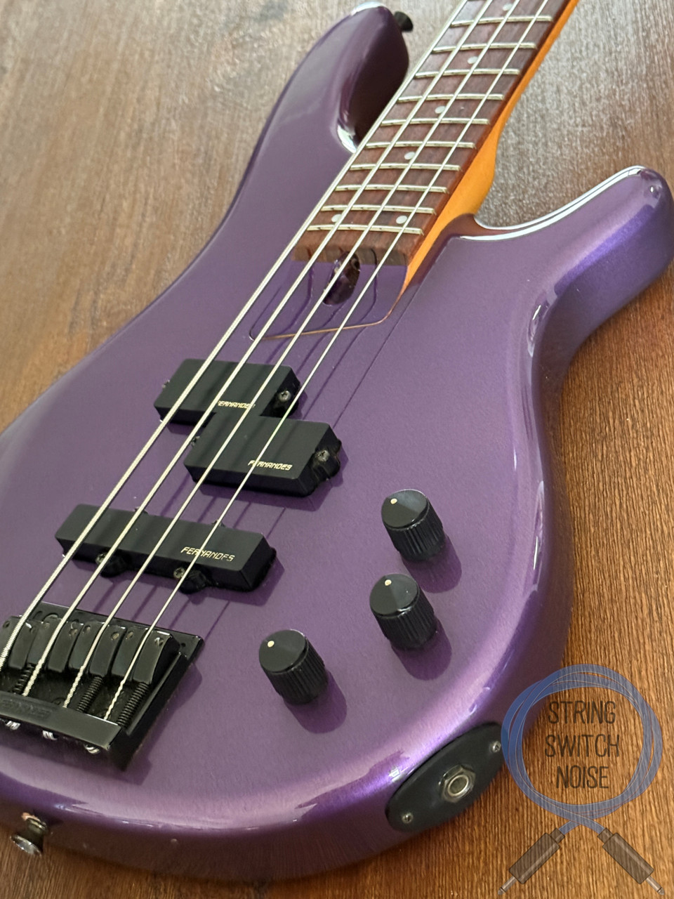 Fernandes Revolver Bass, Metallic Sparkle Purple, MIJ, 1990s, FRB-60