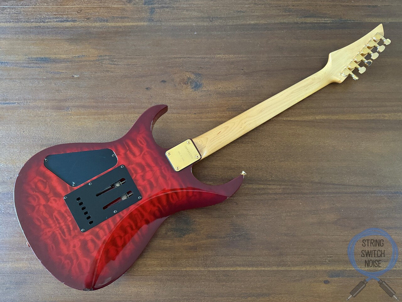 Fernandes HSS Super Strat, Quilted Red Burst, MIJ, 1990s