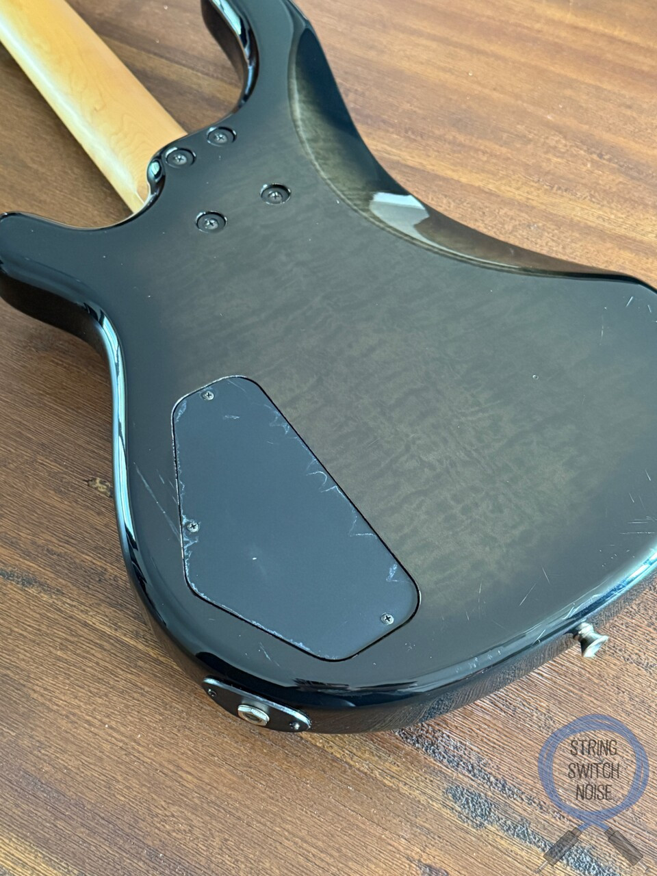 Fernandes Revolver Bass, Quilted Black Burst, 1990s, FRB-40