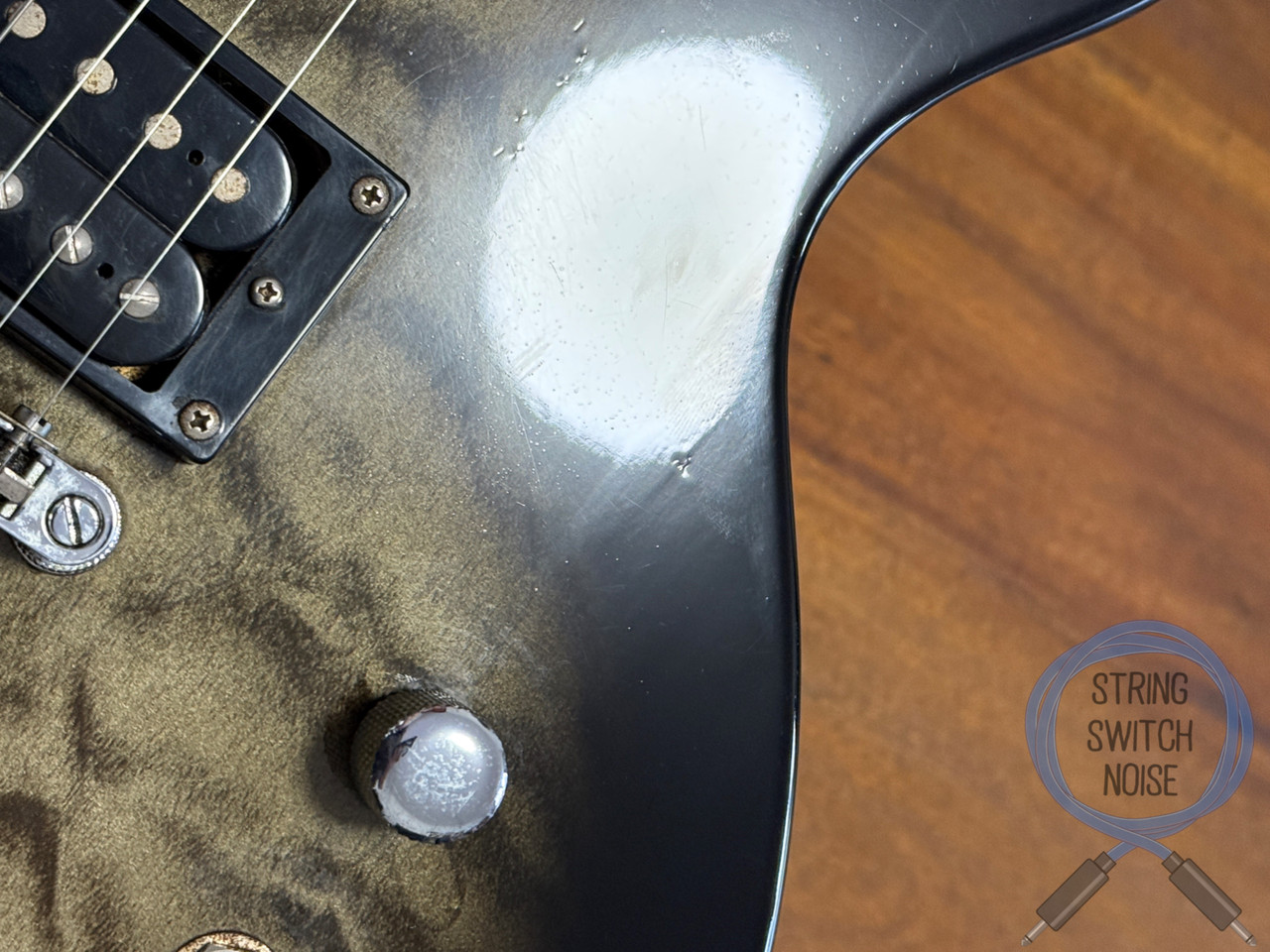 BC Rich Marion Guitar, Black Burst Quilt/Flame, 2000s