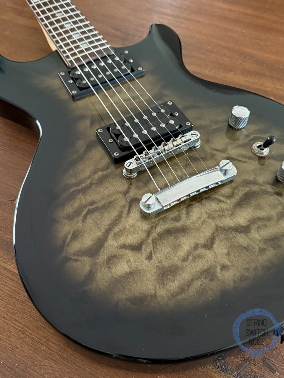 BC Rich Marion Guitar, Black Burst Quilt/Flame, 2000s