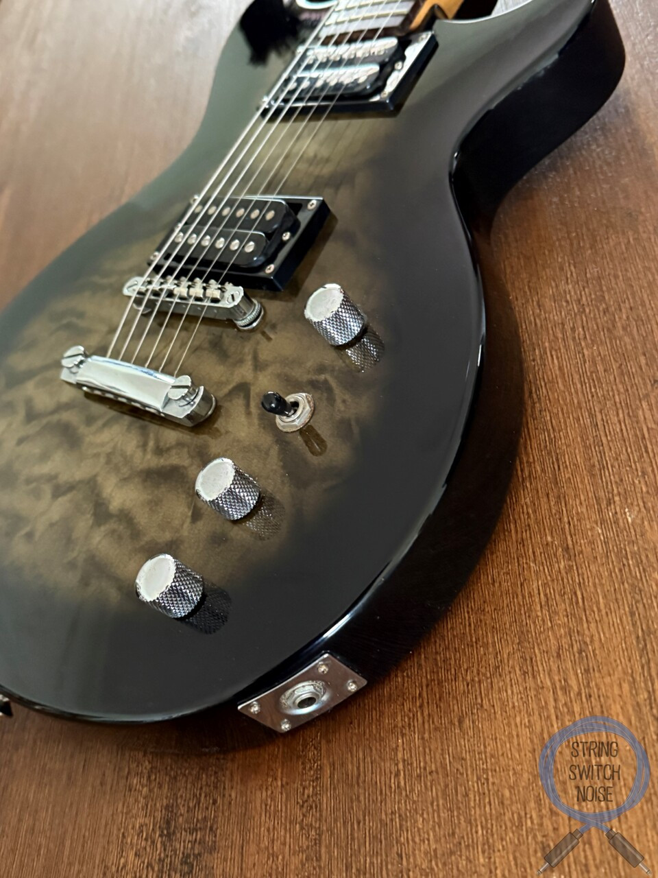 BC Rich Marion Guitar, Black Burst Quilt/Flame, 2000s