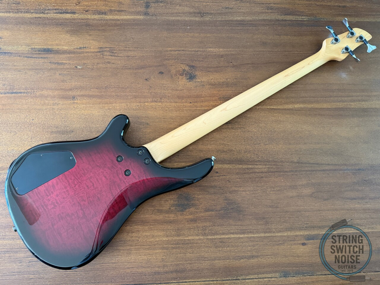 Fernandes Revolver Bass, Quilted Red Burst, 1990s, FRB-40