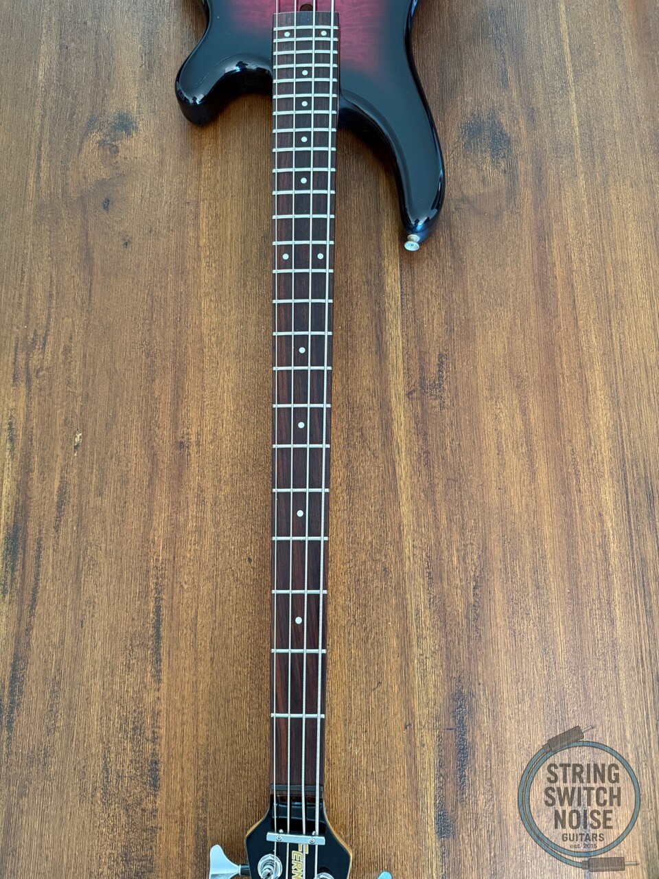 Fernandes Revolver Bass, Quilted Red Burst, 1990s, FRB-40