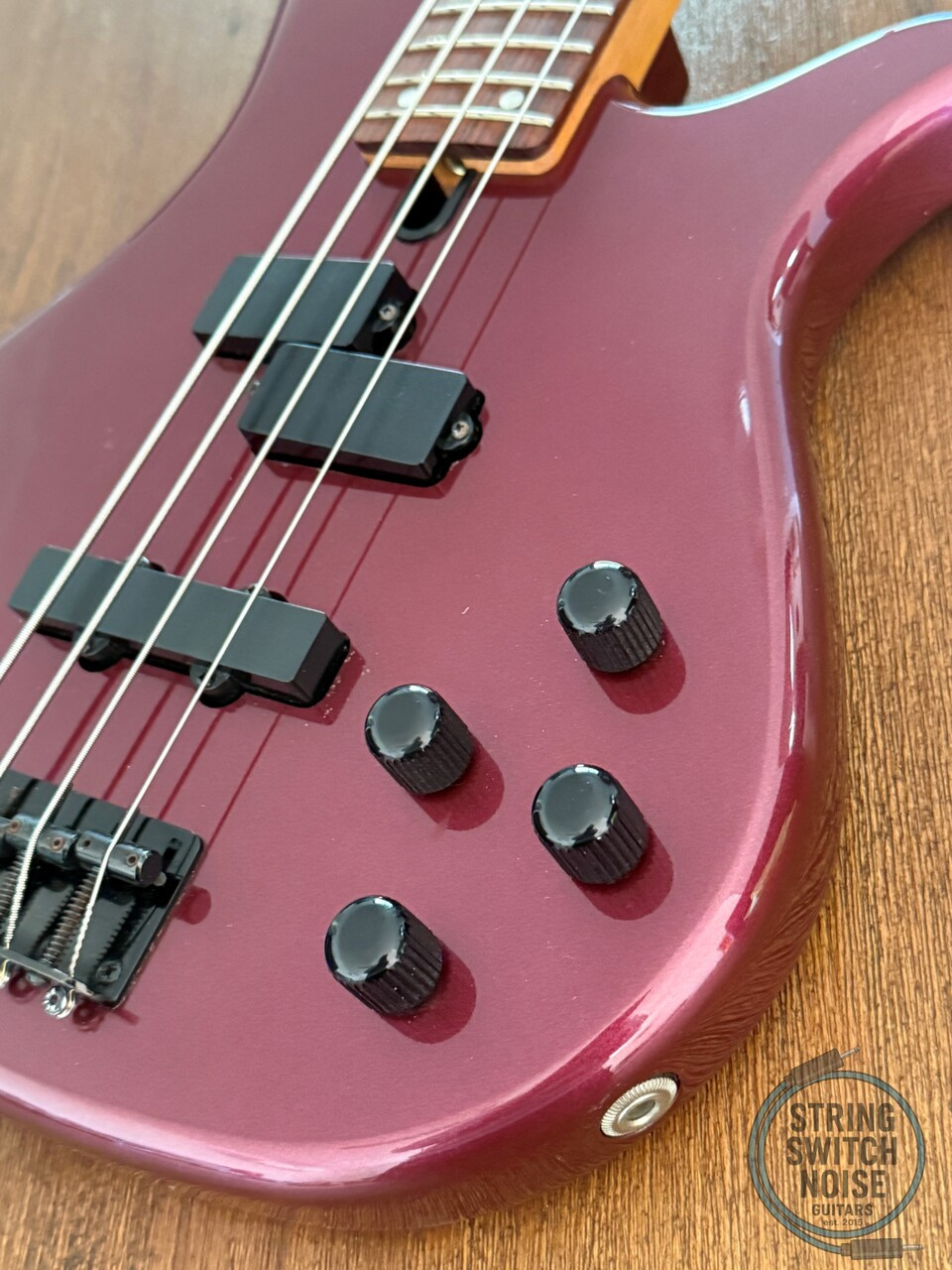 Yamaha RBX370A, Bass Guitar, Burgundy, 1991, Active