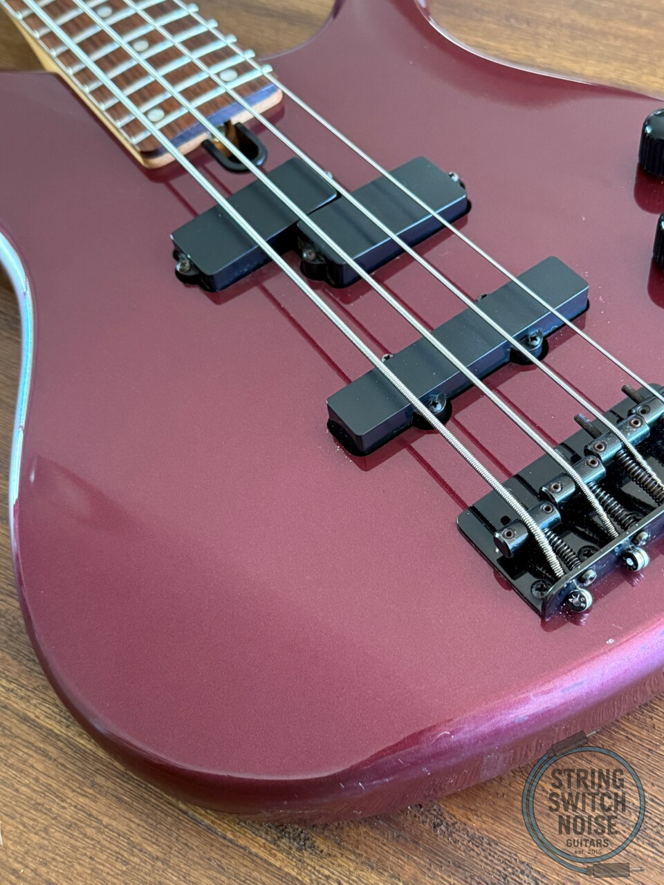 Yamaha RBX370A, Bass Guitar, Burgundy, 1991, Active
