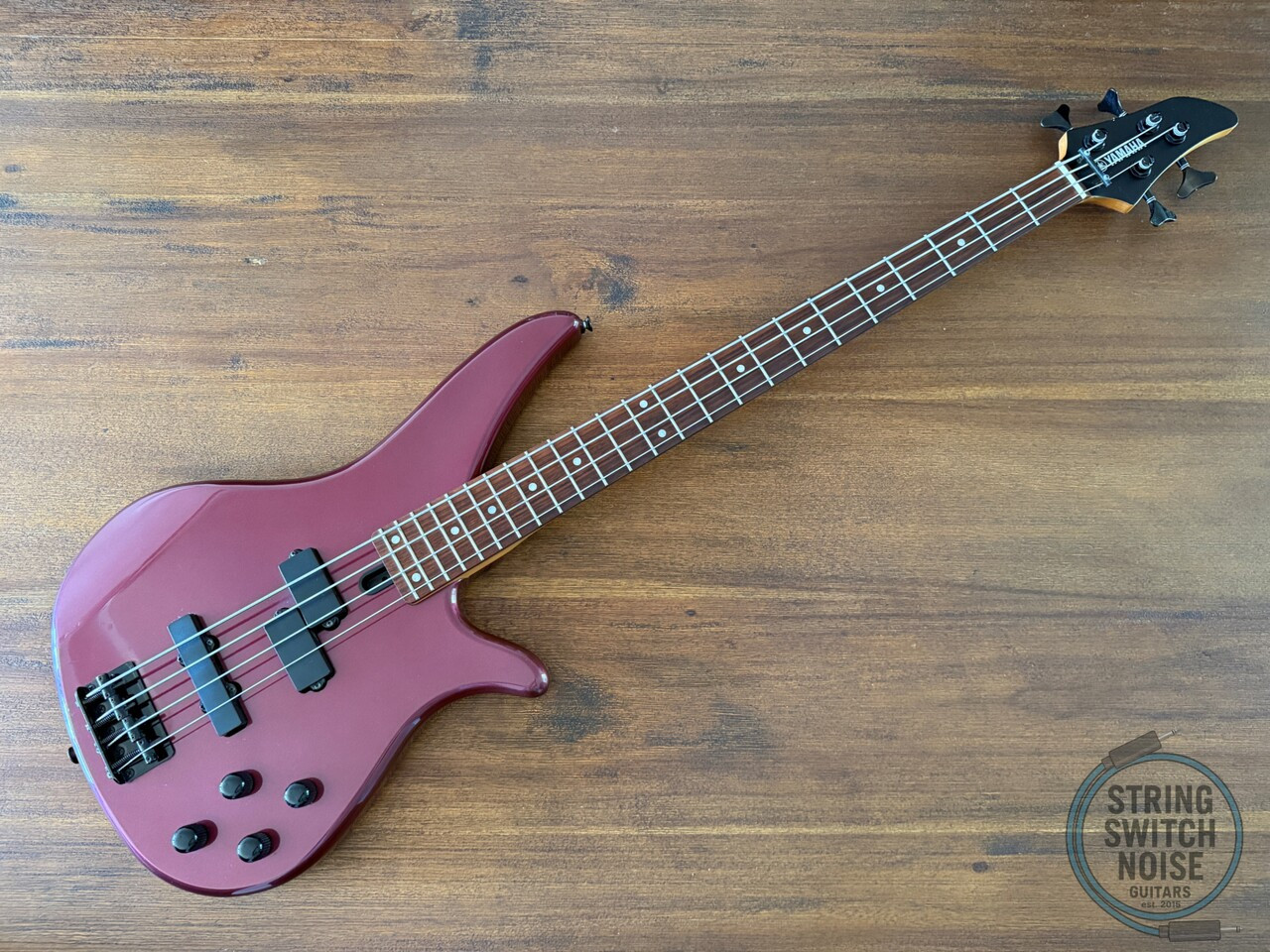 Yamaha RBX370A, Bass Guitar, Burgundy, 1991, Active
