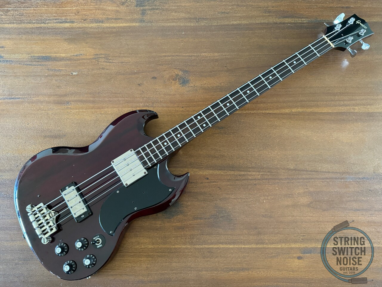 Greco SG Bass, EB50 (EB-3 style), Cherry, MIJ 1986, Set Neck