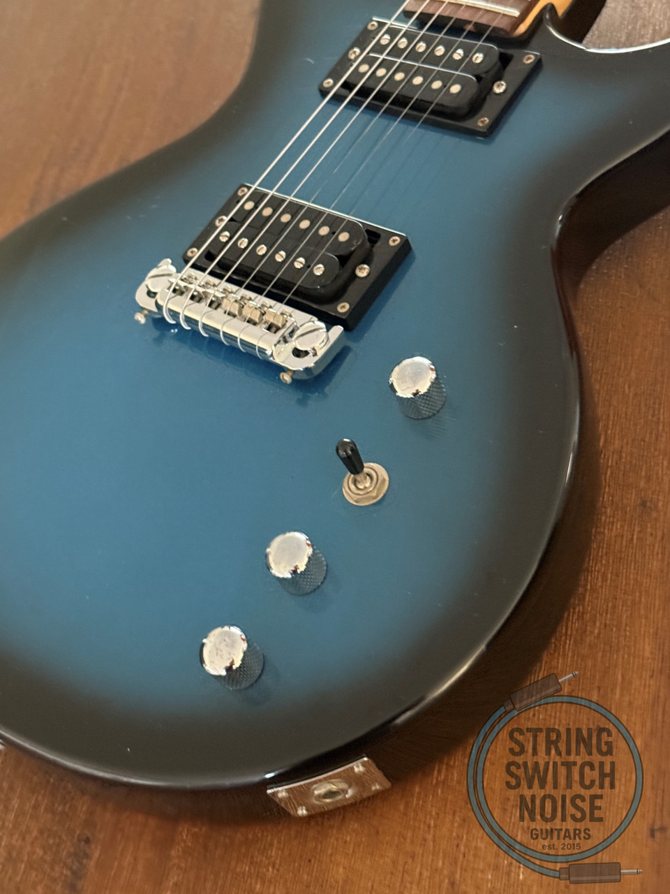 BC Rich Marion Guitar, Aqua Blue Burst, 2000s