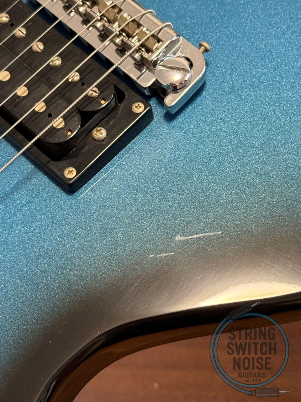 BC Rich Marion Guitar, Aqua Blue Burst, 2000s