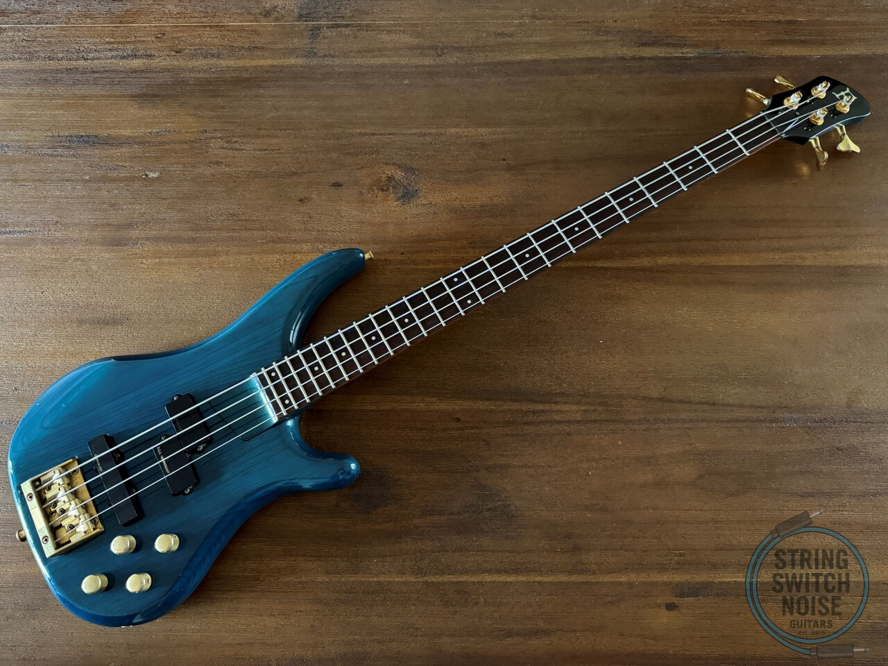 Fernandes SWB-75 Bass, Spector Style, Trans Blue, MIJ, 1992