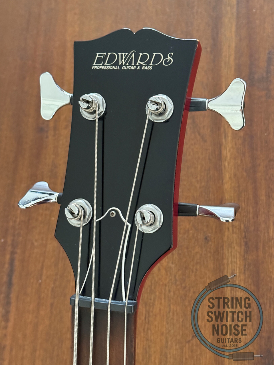 Edwards Les Paul Bass, by ESP, Flamed Amber, 1998, Made In Japan