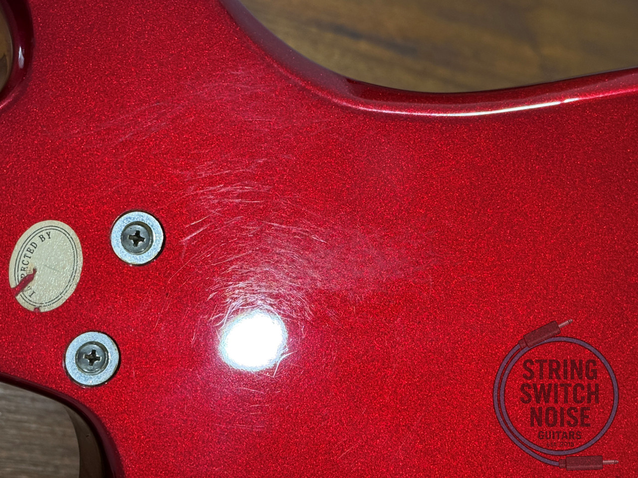 BC Rich Warlock Bass Guitar, Candy Apple Red, 2000’s