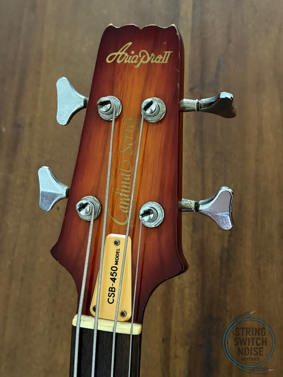 Aria Pro II, Cardinal Series Bass, MIJ 1982, Cherry Burst, SET NECK