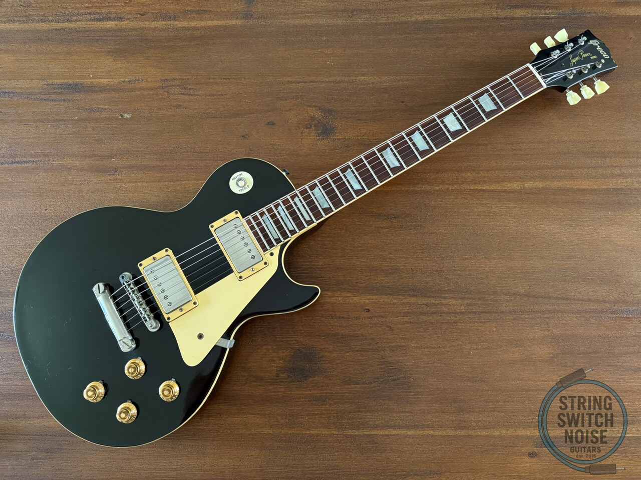 Greco Les Paul Guitar, Super Power, MIJ, 1982, Ebony (Black), EG450