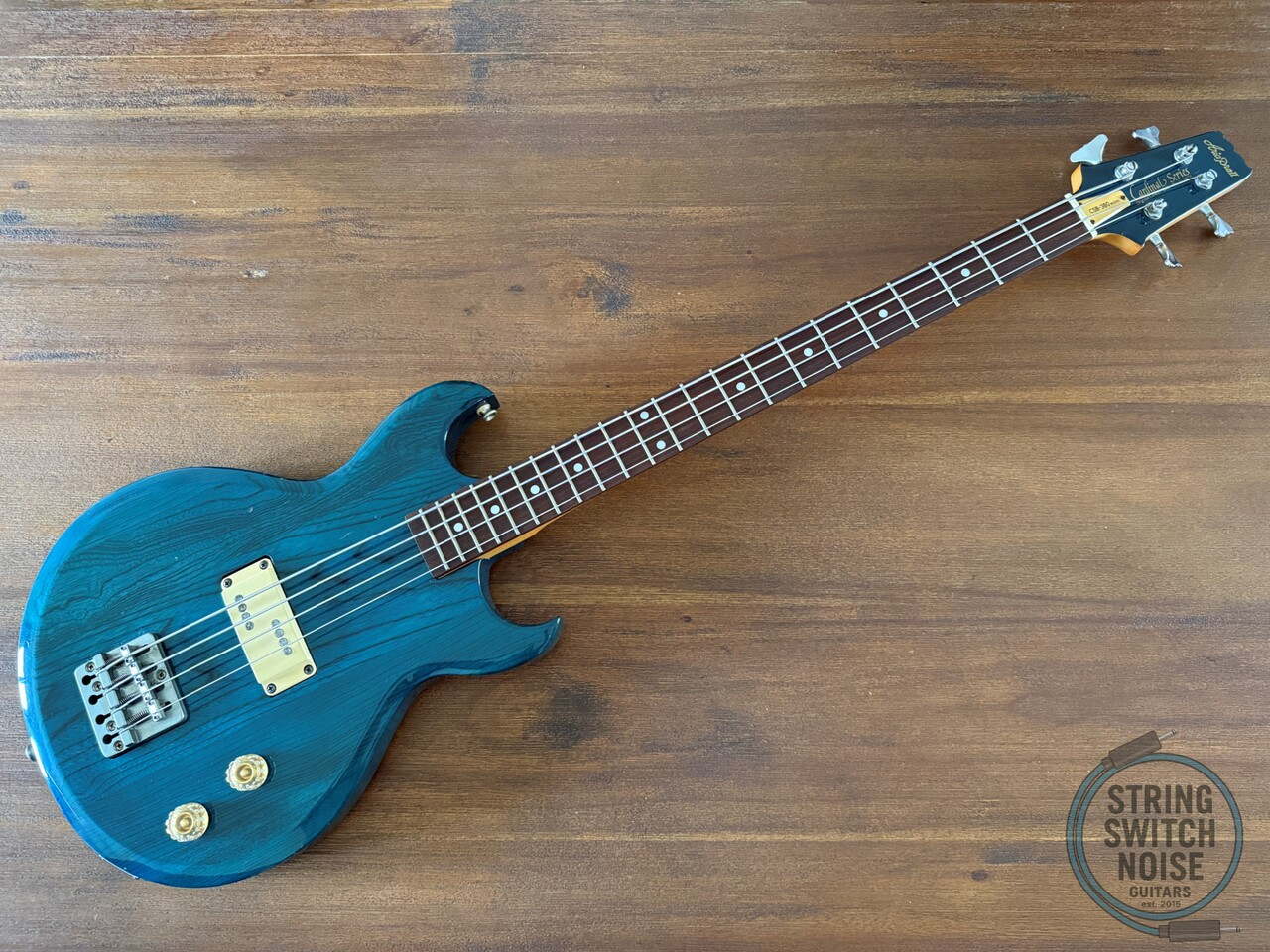 Aria Pro II Bass, 1982, Cardinal Series, 32” Medium Scale, Maui Blue